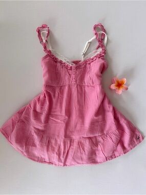 “Pink Babydoll Top – Lace Trim, Soft Girl Vintage Inspired